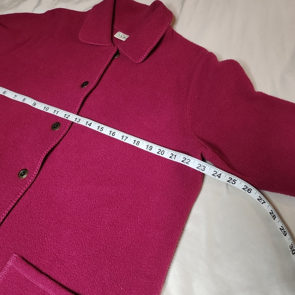 L.L. Bean Women's Red Button Up Cardigan Jacket Size Large B7 - Picture 4 of 6